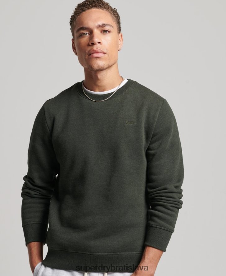 Superdry muži mikina s esenciálnym logom z organickej bavlny 6B4ZTR5067 oblečenie zelená
