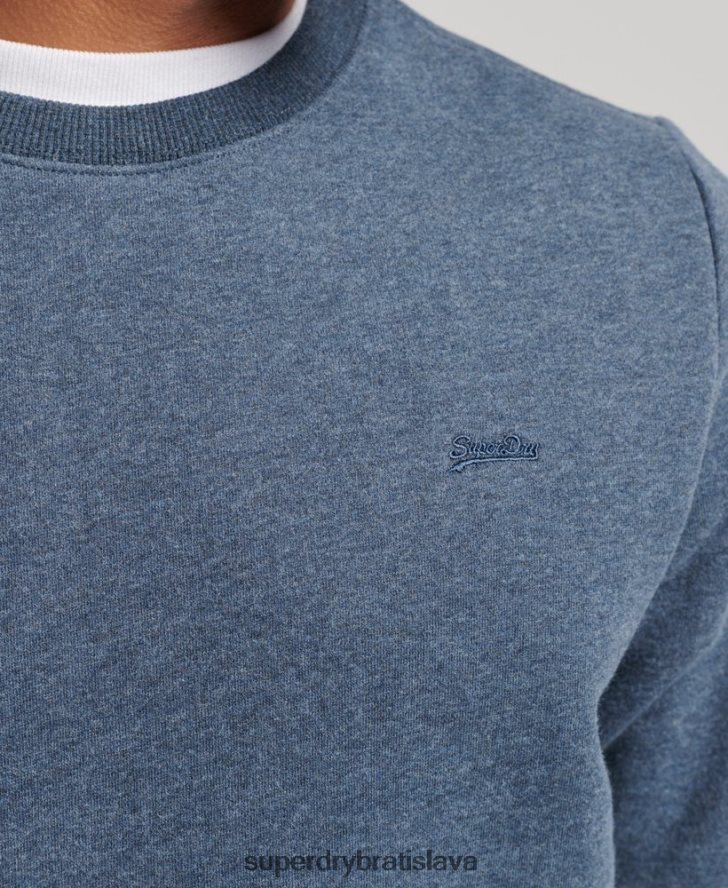 Superdry muži mikina s esenciálnym logom z organickej bavlny 6B4ZTR5165 oblečenie námorníctvo