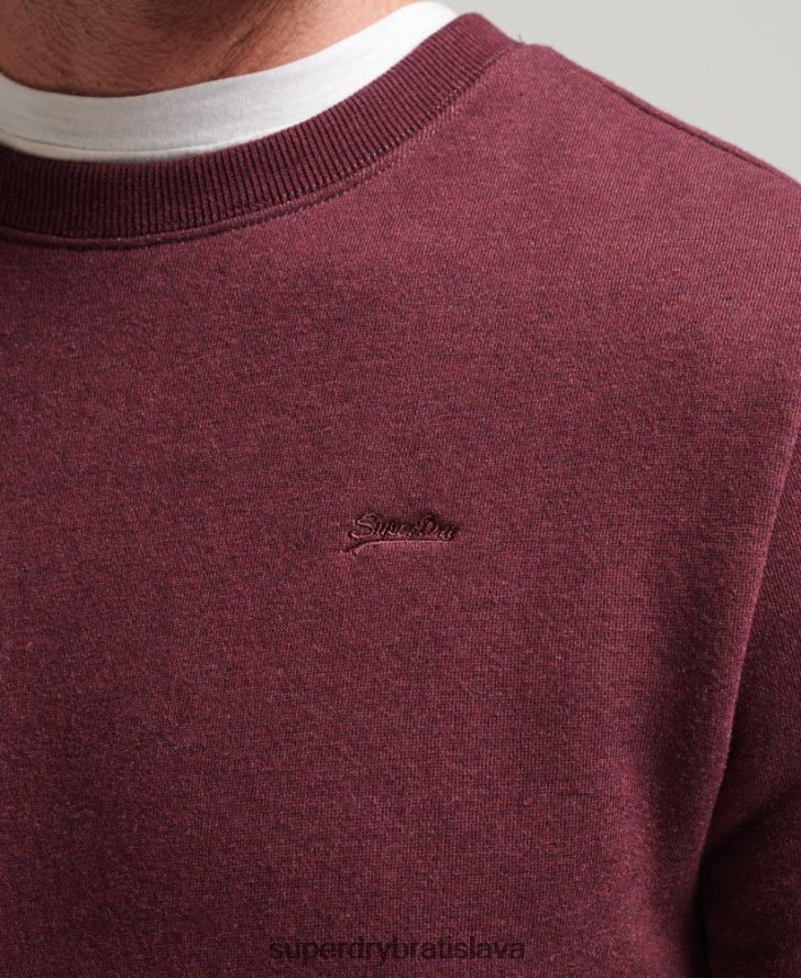 Superdry muži mikina s esenciálnym logom z organickej bavlny 6B4ZTR673 oblečenie červená