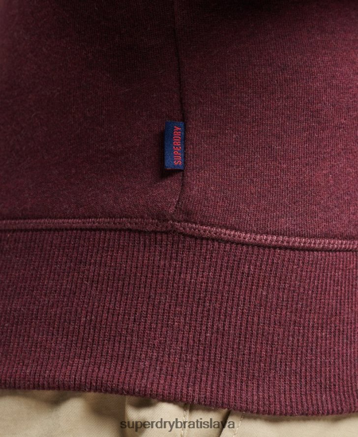 Superdry muži mikina s esenciálnym logom z organickej bavlny 6B4ZTR673 oblečenie červená