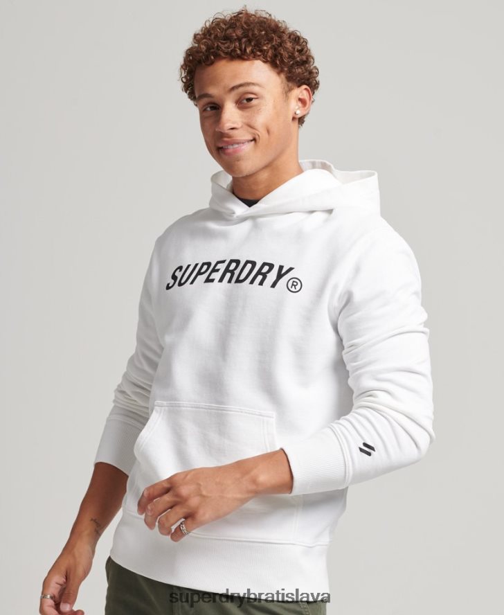 Superdry muži mikina s kapucňou code core sport 6B4ZTR5191 oblečenie biely