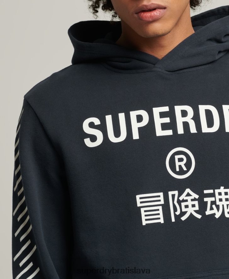 Superdry muži mikina s kapucňou code core sport 6B4ZTR5213 oblečenie námorníctvo