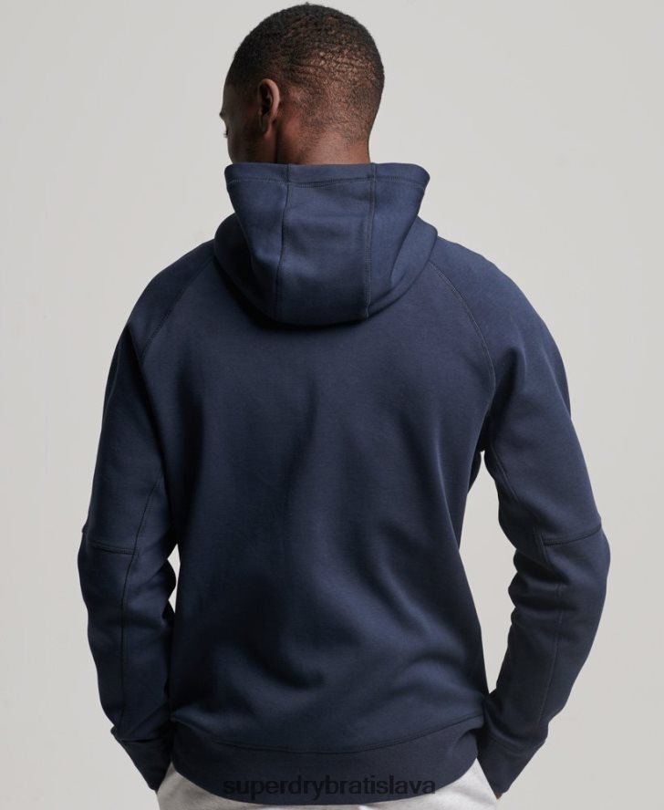Superdry muži mikina s kapucňou na zips 6B4ZTR461 oblečenie Modrá