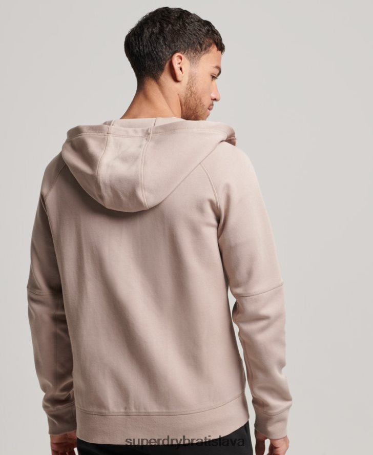 Superdry muži mikina s kapucňou na zips 6B4ZTR81 oblečenie svetlo šedá