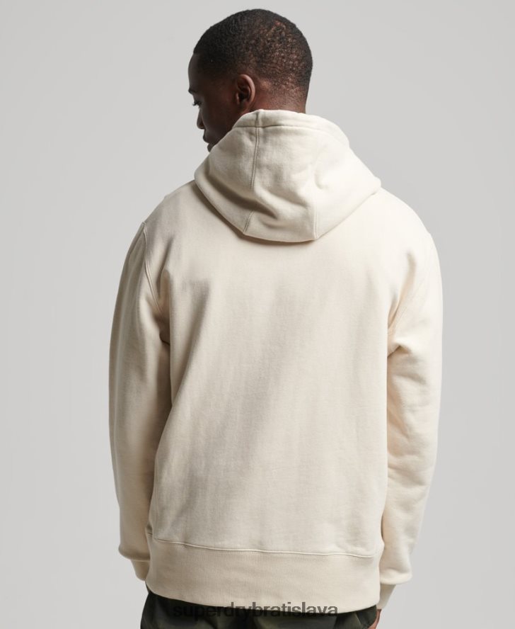 Superdry muži mikina s kapucňou s grafikou xp-d 6B4ZTR5099 oblečenie krém