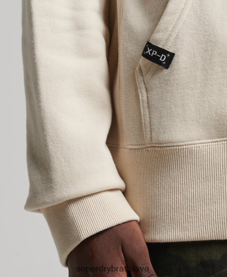 Superdry muži mikina s kapucňou s grafikou xp-d 6B4ZTR5099 oblečenie krém