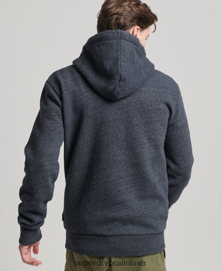 Superdry muži mikina s kapucňou s vintage logom 6B4ZTR767 oblečenie námorníctvo
