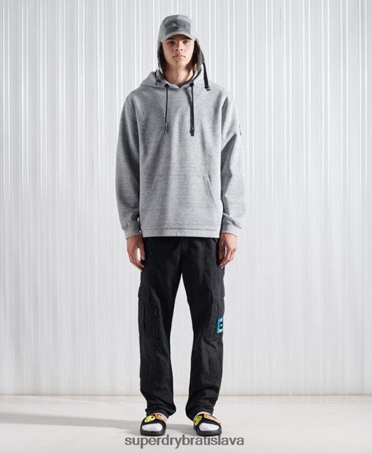 Superdry muži mikina s kapucňou sdx nyc z limitovanej edície 6B4ZTR875 oblečenie sivá