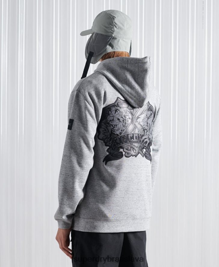 Superdry muži mikina s kapucňou sdx nyc z limitovanej edície 6B4ZTR875 oblečenie sivá