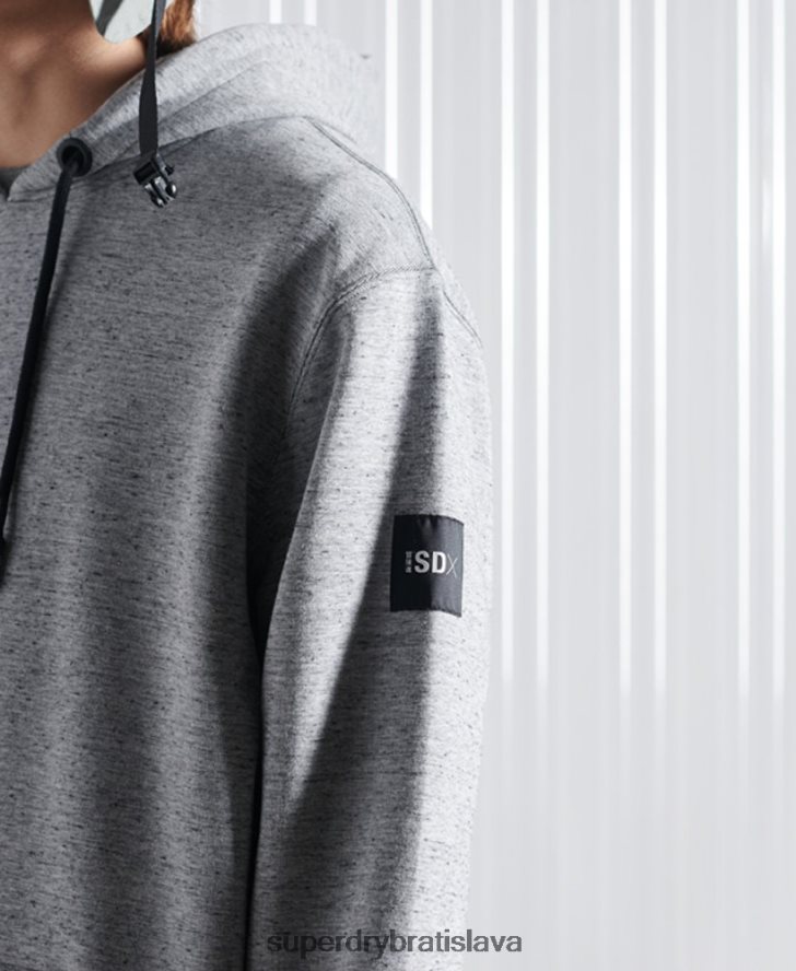 Superdry muži mikina s kapucňou sdx nyc z limitovanej edície 6B4ZTR875 oblečenie sivá