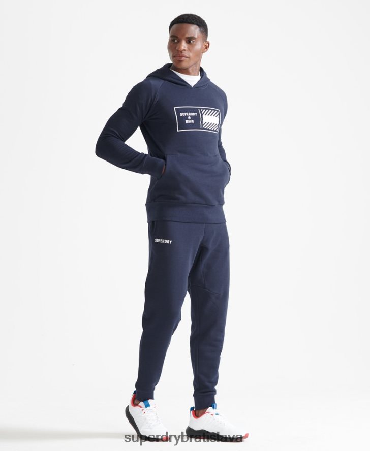 Superdry muži mikina s kapucňou train core 6B4ZTR5197 oblečenie námorníctvo