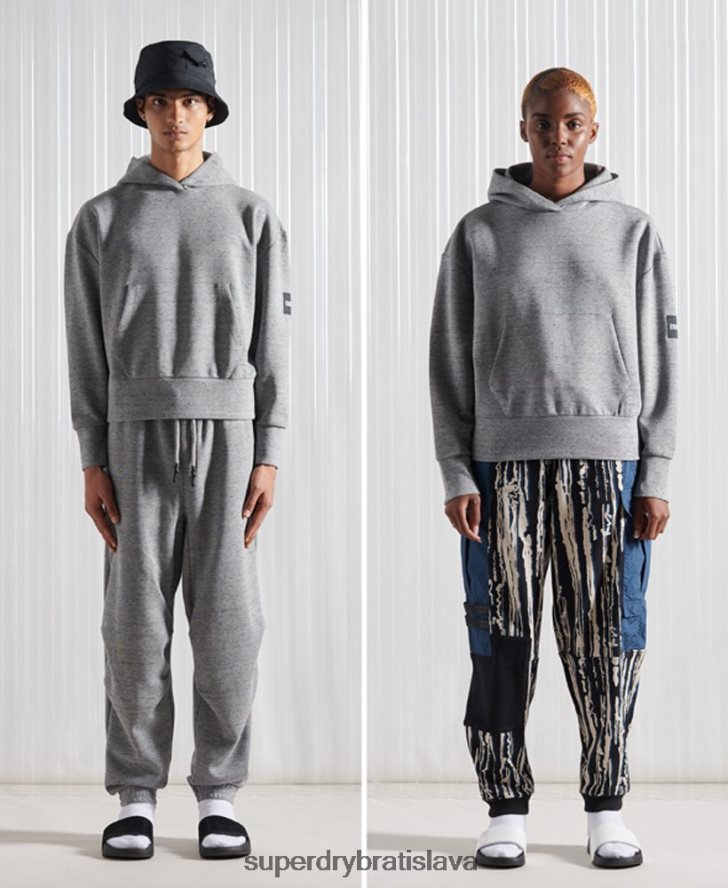 Superdry muži mikina s kapucňou z limitovanej edície sdx box 6B4ZTR874 oblečenie sivá