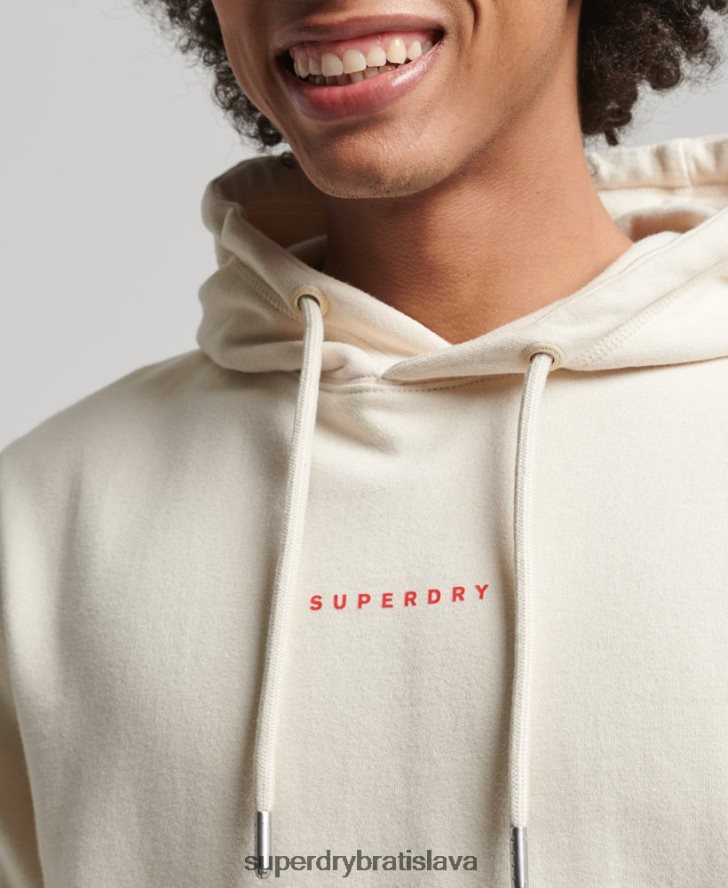 Superdry muži mikina s logom kód prebytok 6B4ZTR466 oblečenie krém