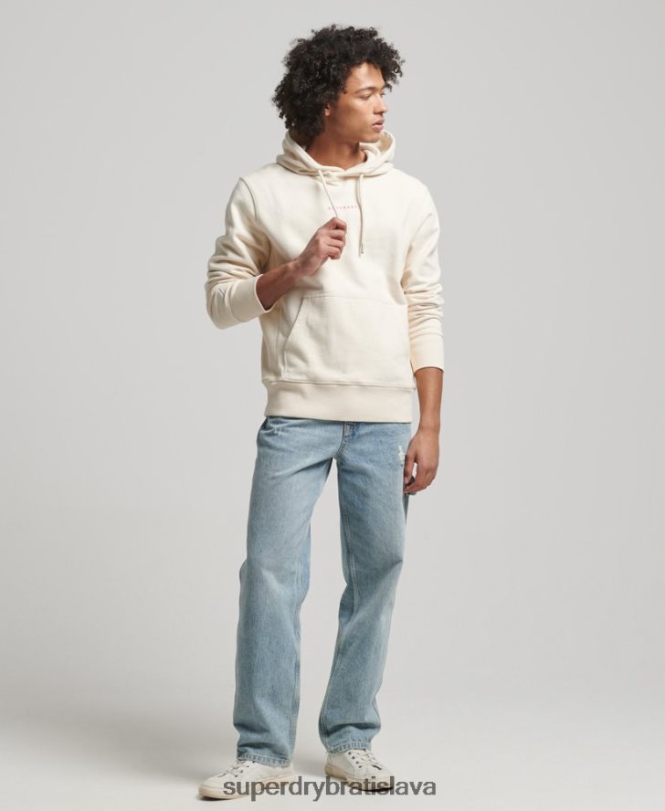 Superdry muži mikina s logom kód prebytok 6B4ZTR466 oblečenie krém