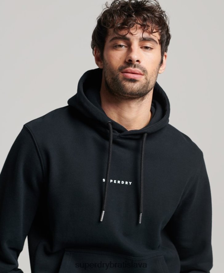 Superdry muži mikina s logom kód prebytok 6B4ZTR837 oblečenie čierna