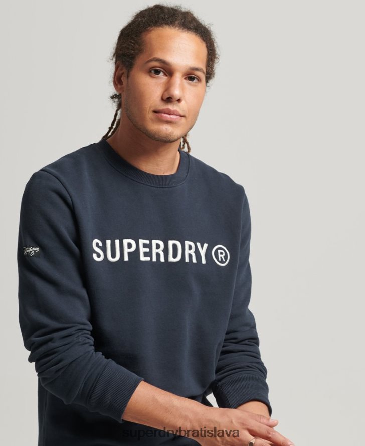 Superdry muži mikina s logom korporácie 6B4ZTR5061 oblečenie námorníctvo
