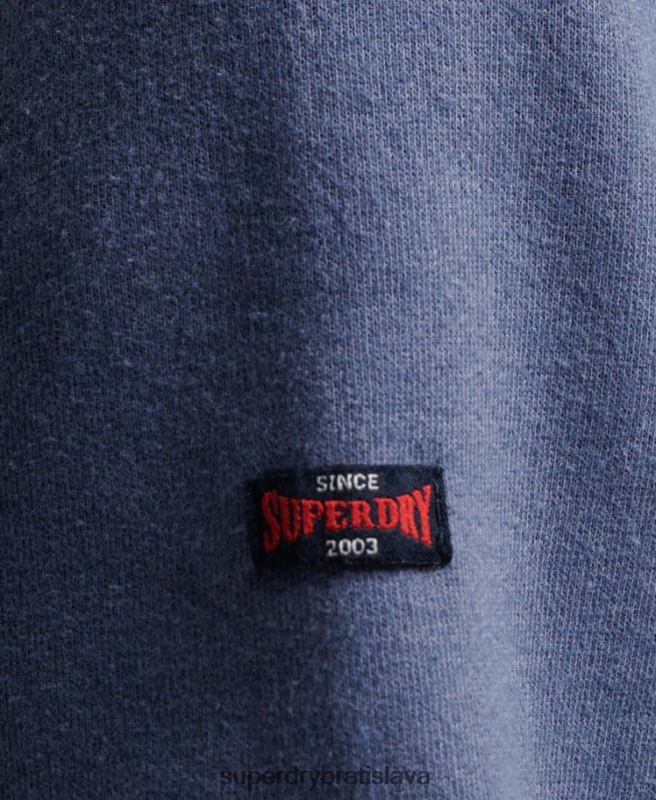 Superdry muži mikina s vintage logom marl 6B4ZTR500 oblečenie Modrá