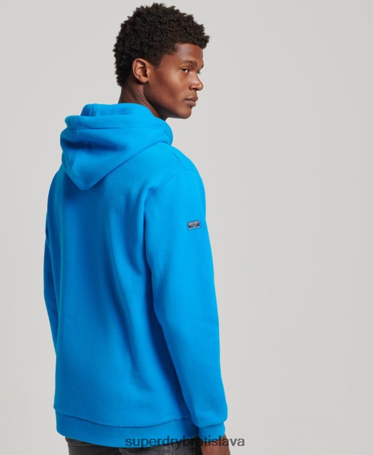 Superdry muži mikina s vyšívaným logom s tónovým jadrom 6B4ZTR5100 oblečenie Modrá