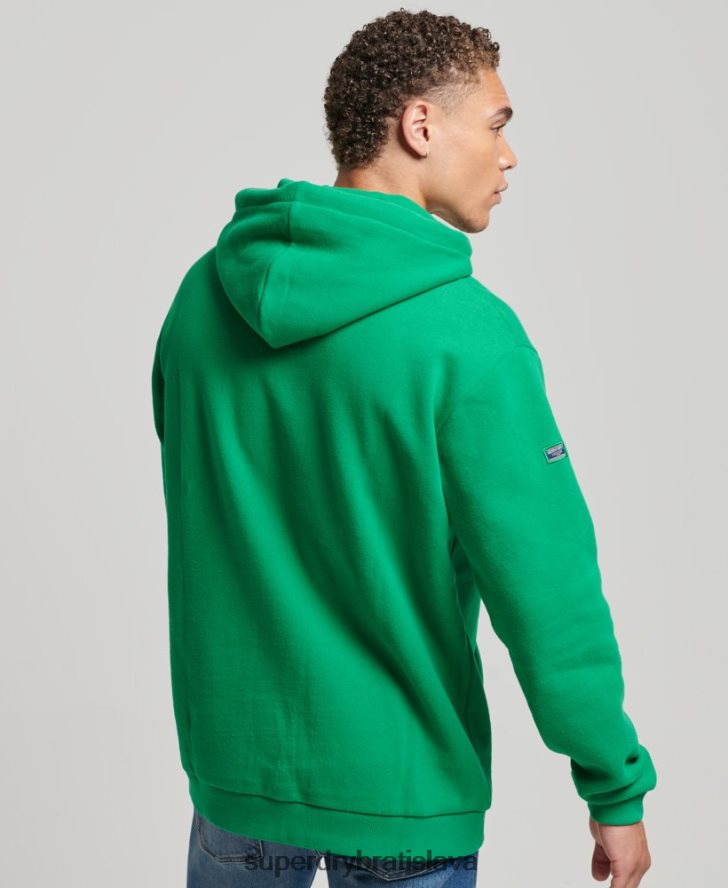 Superdry muži mikina s vyšívaným logom s tónovým jadrom 6B4ZTR5177 oblečenie zelená