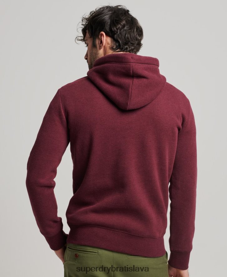 Superdry muži mikina s vyšívaným vintage logom 6B4ZTR455 oblečenie červená