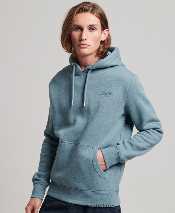 Superdry muži mikina s vyšívaným vintage logom 6B4ZTR474 oblečenie svetlo modrá
