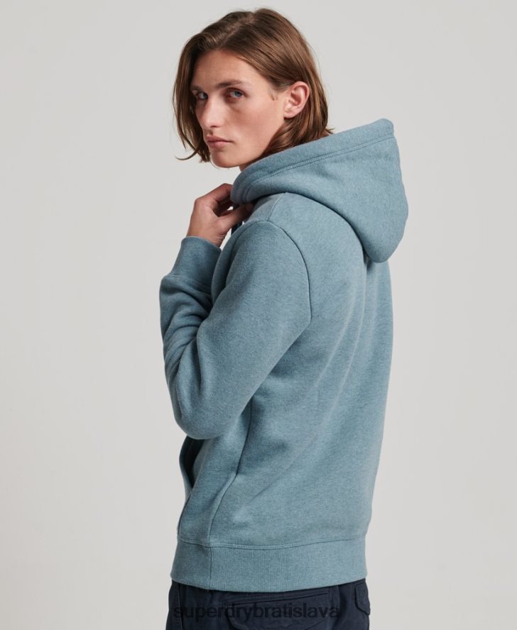 Superdry muži mikina s vyšívaným vintage logom 6B4ZTR474 oblečenie svetlo modrá