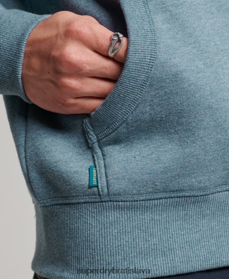 Superdry muži mikina s vyšívaným vintage logom 6B4ZTR474 oblečenie svetlo modrá