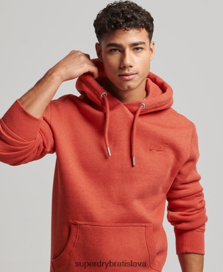 Superdry muži mikina s vyšívaným vintage logom 6B4ZTR791 oblečenie oranžová