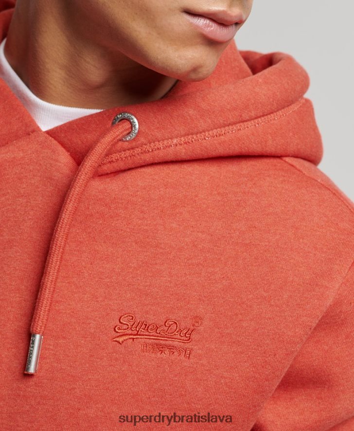 Superdry muži mikina s vyšívaným vintage logom 6B4ZTR791 oblečenie oranžová