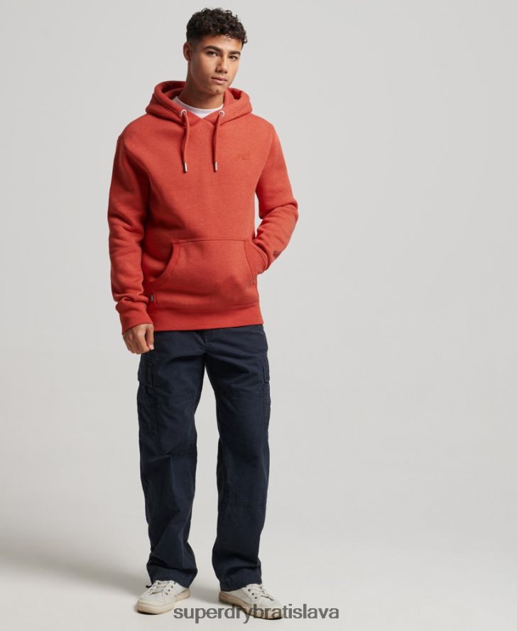 Superdry muži mikina s vyšívaným vintage logom 6B4ZTR791 oblečenie oranžová