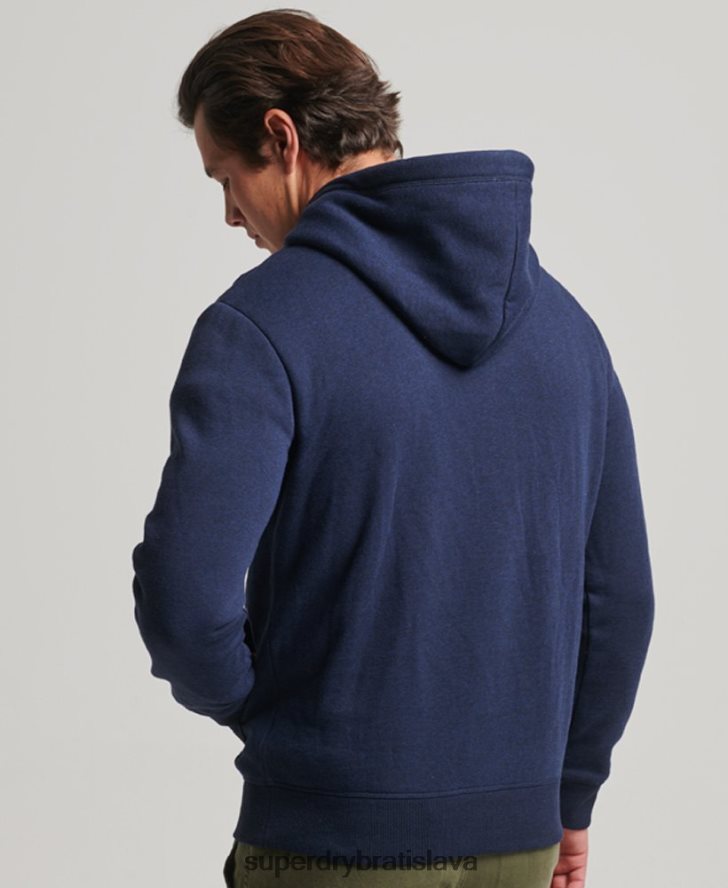 Superdry muži mikina s vyšívaným vintage logom 6B4ZTR838 oblečenie námorníctvo