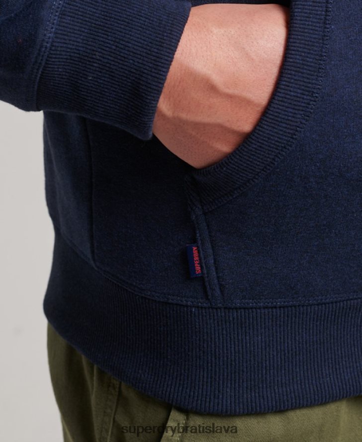 Superdry muži mikina s vyšívaným vintage logom 6B4ZTR838 oblečenie námorníctvo