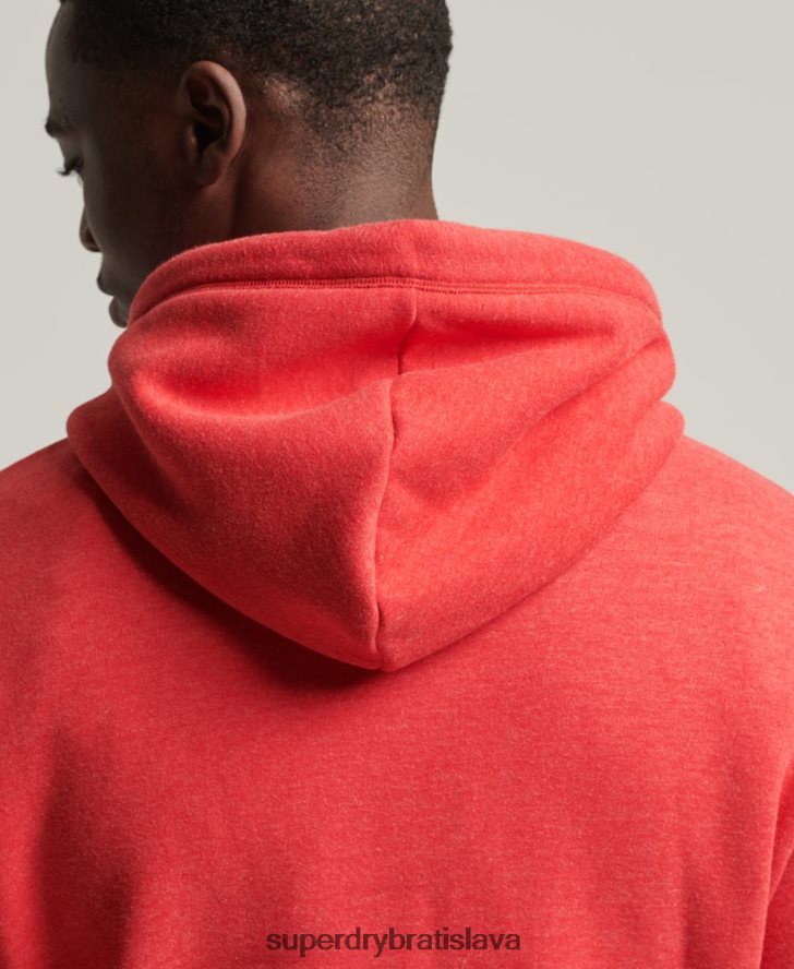 Superdry muži mikina s vyšívaným vintage logom z organickej bavlny 6B4ZTR5070 oblečenie červená