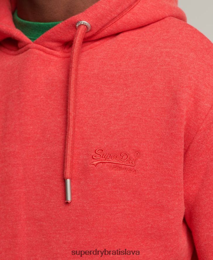 Superdry muži mikina s vyšívaným vintage logom z organickej bavlny 6B4ZTR5070 oblečenie červená
