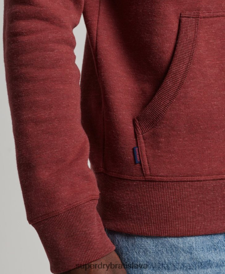 Superdry muži mikina s vyšívaným vintage logom z organickej bavlny 6B4ZTR743 oblečenie červená