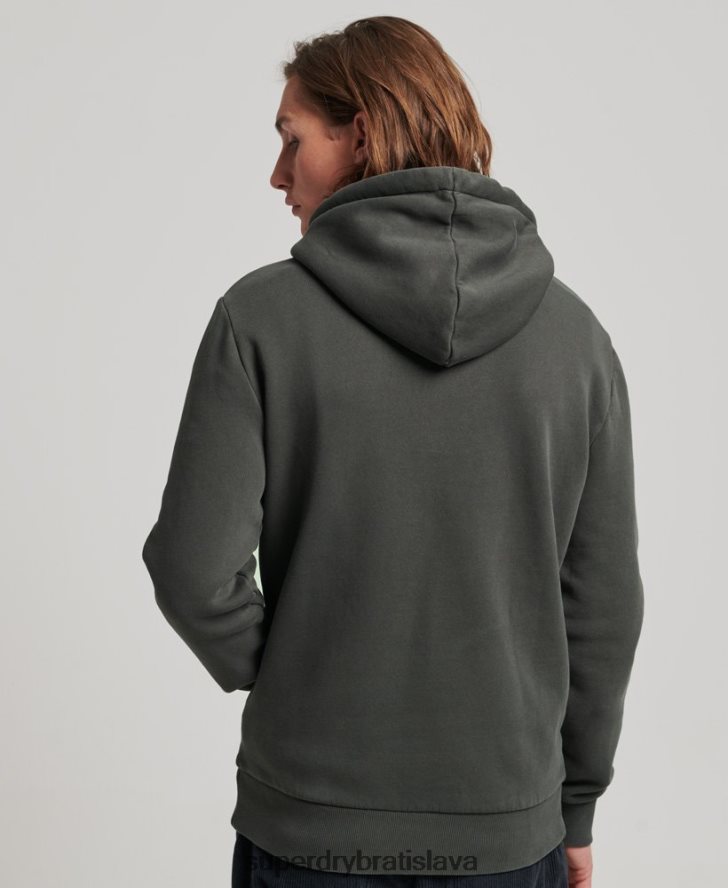 Superdry muži neónová mikina s vintage logom 6B4ZTR660 oblečenie tmavošedý