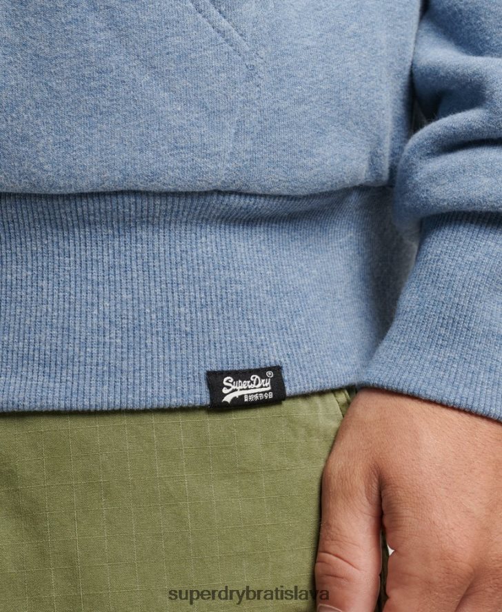 Superdry muži nevyhnutná mikina na zips s podšívkou Borg 6B4ZTR4988 oblečenie svetlo modrá