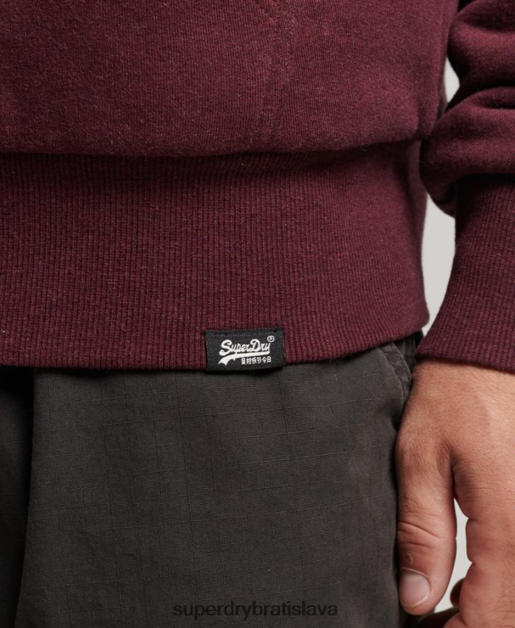 Superdry muži nevyhnutná mikina na zips s podšívkou Borg 6B4ZTR5032 oblečenie červená
