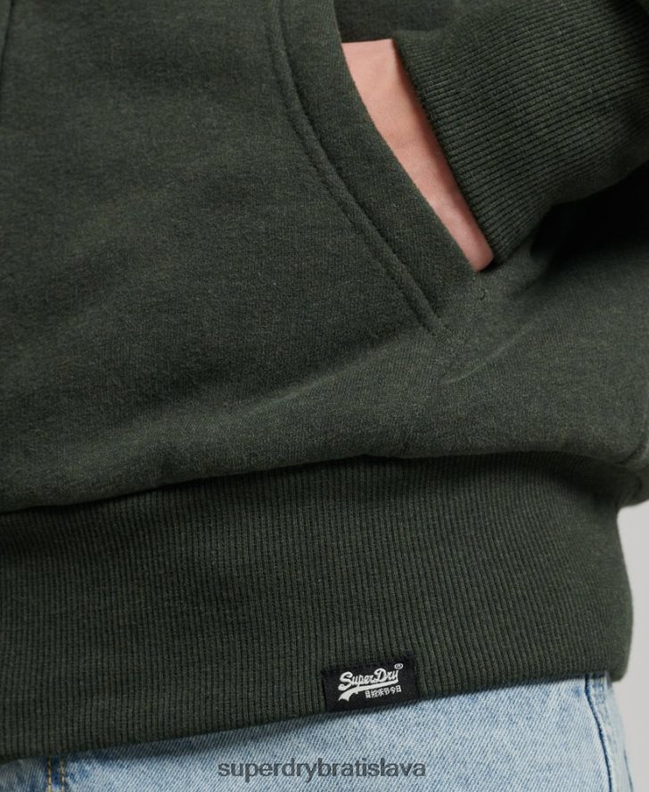 Superdry muži nevyhnutná mikina na zips s podšívkou Borg 6B4ZTR5204 oblečenie zelená