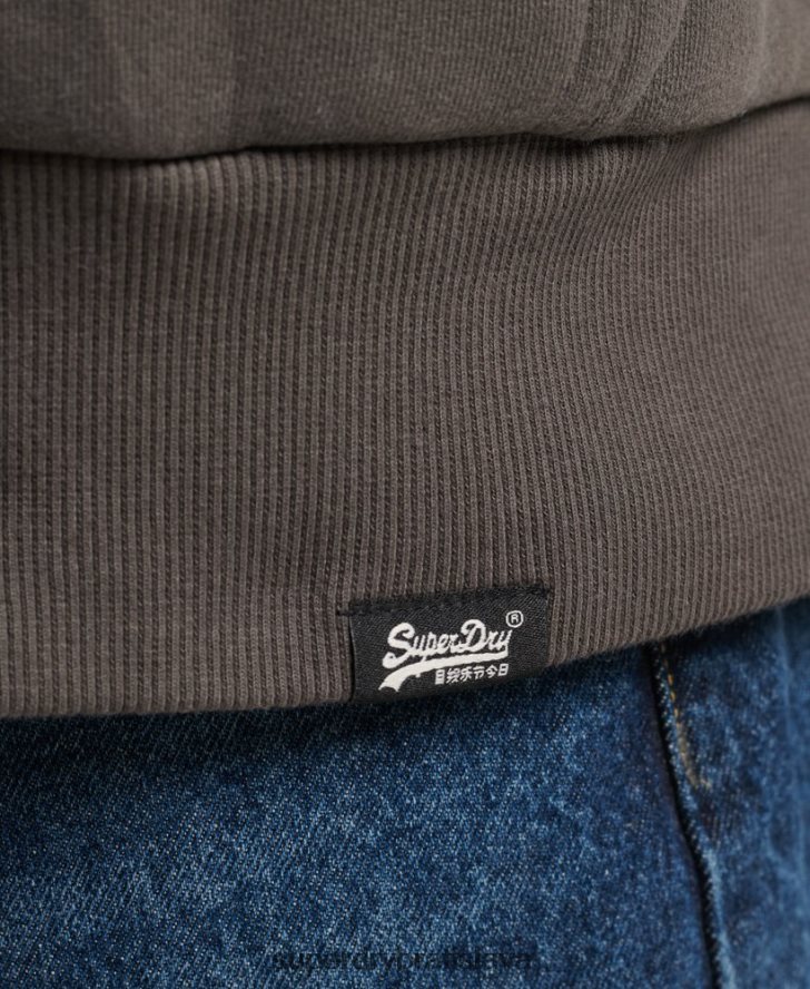 Superdry muži nevyhnutná mikina na zips s podšívkou Borg 6B4ZTR618 oblečenie tmavošedý