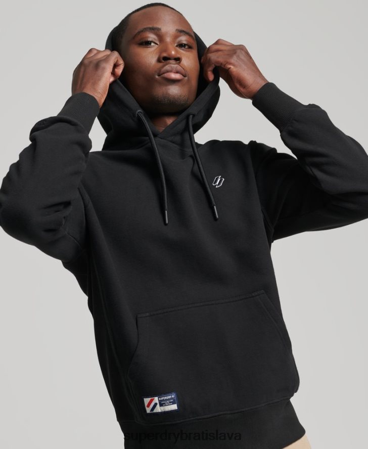 Superdry muži nevyhnutná mikina s kapucňou 6B4ZTR861 oblečenie čierna
