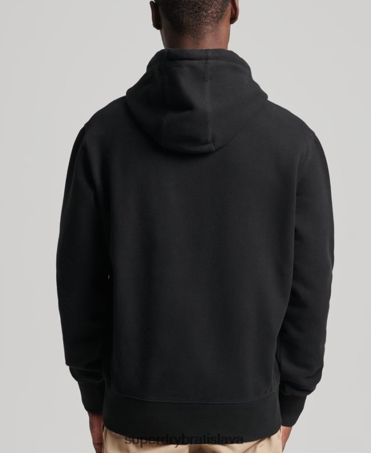 Superdry muži nevyhnutná mikina s kapucňou 6B4ZTR861 oblečenie čierna