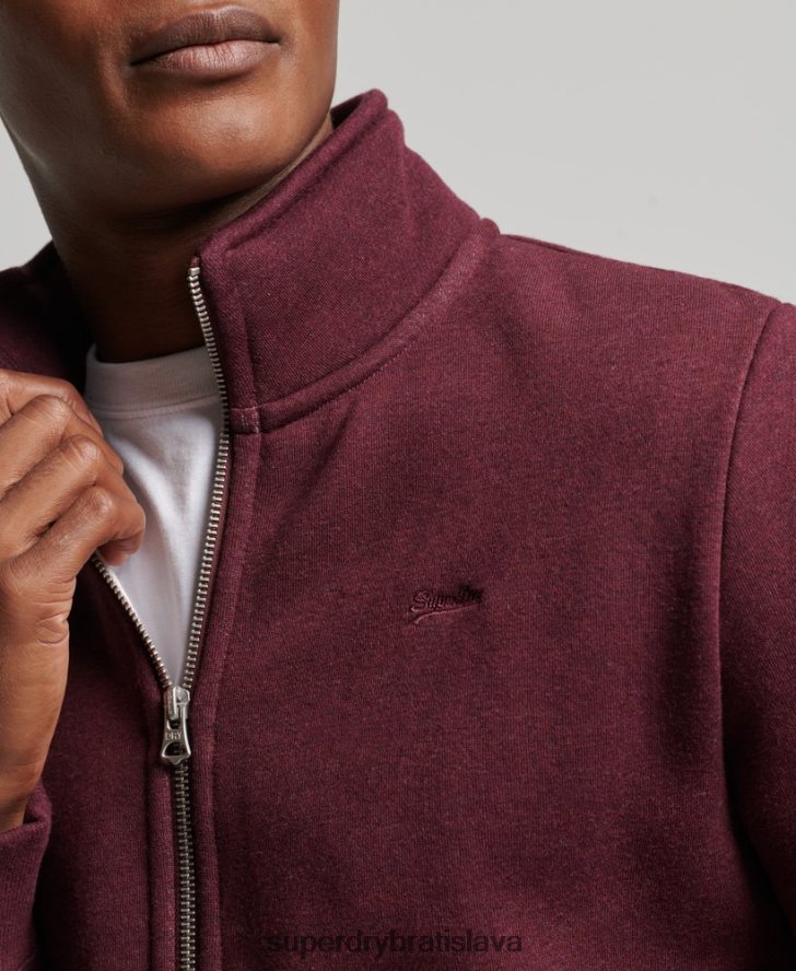 Superdry muži organická bavlna vintage logo zips track top 6B4ZTR4989 oblečenie červená