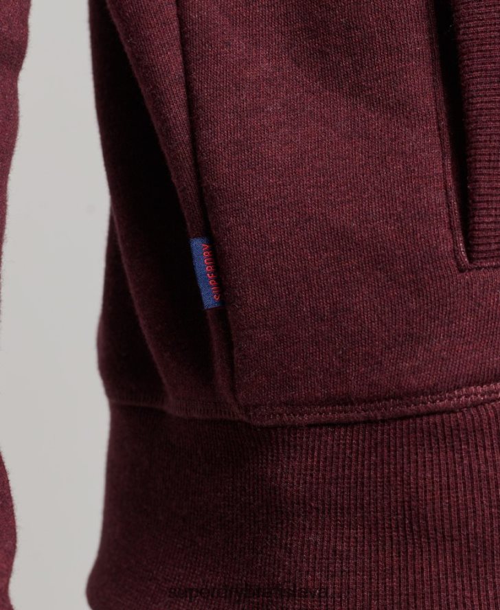 Superdry muži organická bavlna vintage logo zips track top 6B4ZTR4989 oblečenie červená