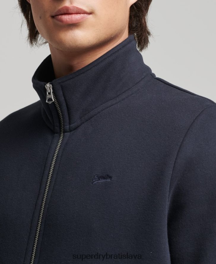 Superdry muži organická bavlna vintage logo zips track top 6B4ZTR5041 oblečenie námorníctvo