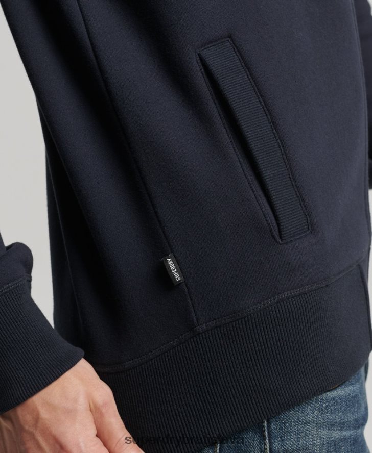 Superdry muži organická bavlna vintage logo zips track top 6B4ZTR5041 oblečenie námorníctvo