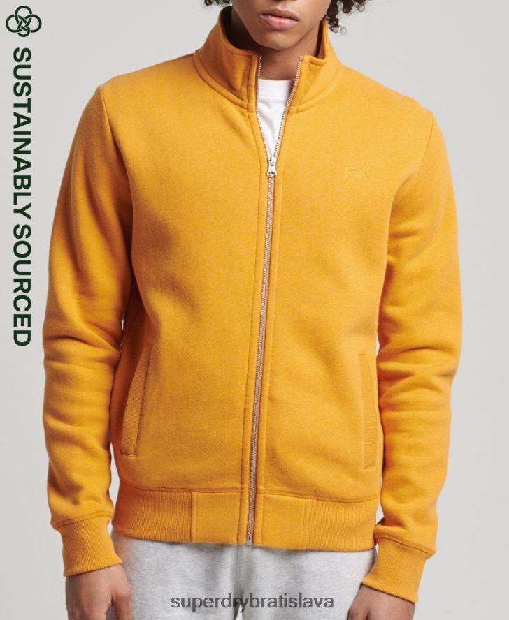 Superdry muži organická bavlna vintage logo zips track top 6B4ZTR5054 oblečenie žltá