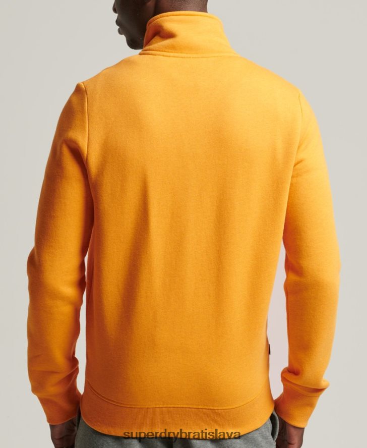 Superdry muži organická bavlna vintage logo zips track top 6B4ZTR5077 oblečenie žltá