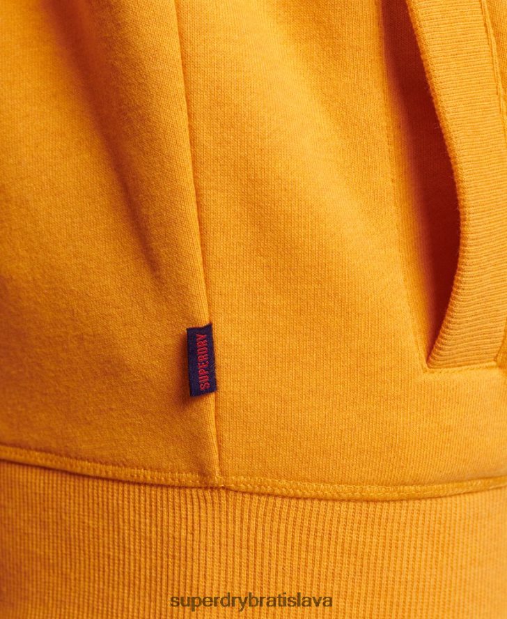 Superdry muži organická bavlna vintage logo zips track top 6B4ZTR5077 oblečenie žltá