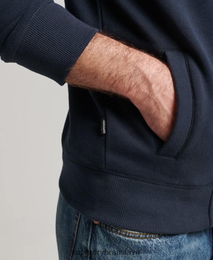 Superdry muži organická bavlna vintage logo zips track top 6B4ZTR5085 oblečenie námorníctvo